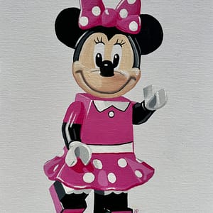 Minnie Mouse with Dark Pink Dress and Bow #5
